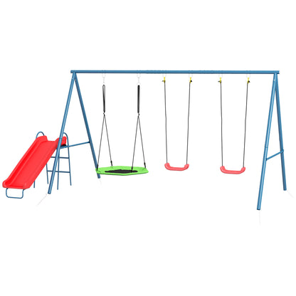 Outdoor Metal Kids Swing Set