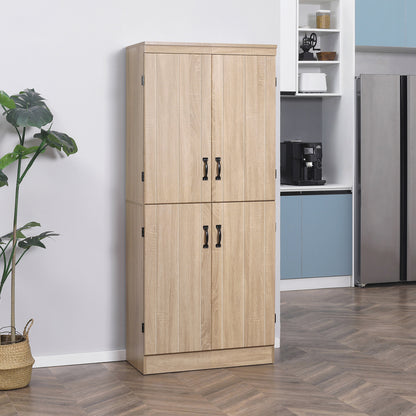 Freestanding pantry cabinet 4-door storage 177 cm