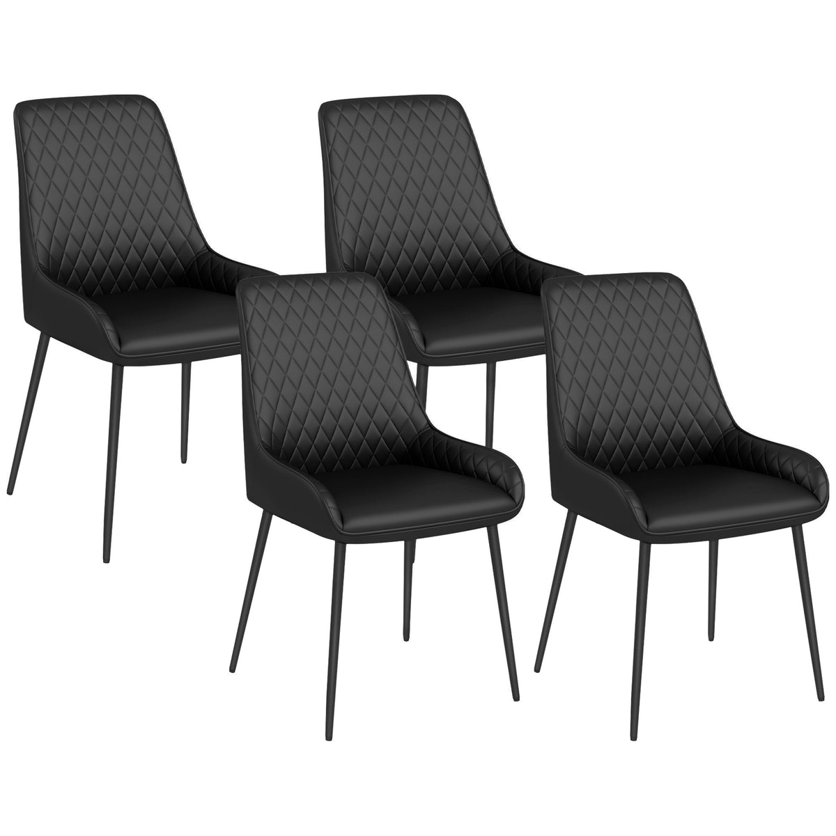 Juego de 4 sillas de comedor tapizadas