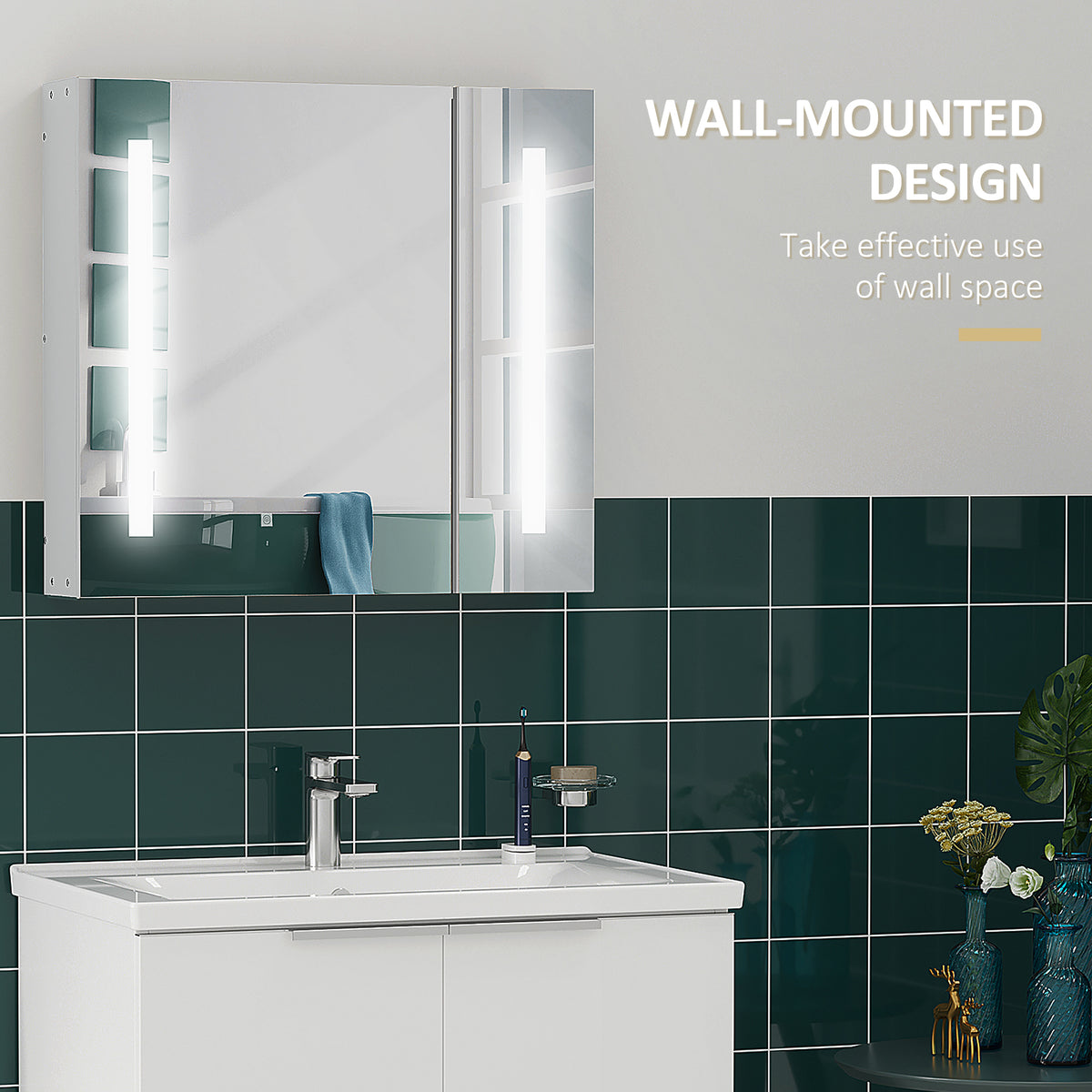 LED Medicine Cabinet with Mirror