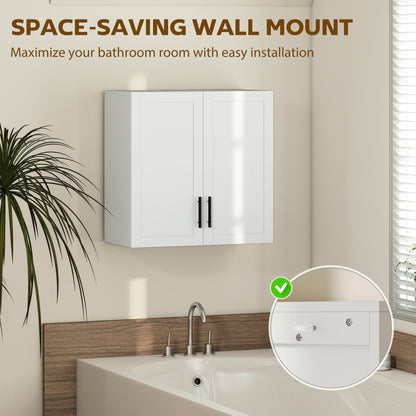 Wall-Mounted Bathroom Cabinet 2-Door — white