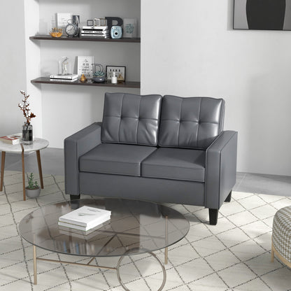 2-Seater Loveseat Faux Leather 51 inches
