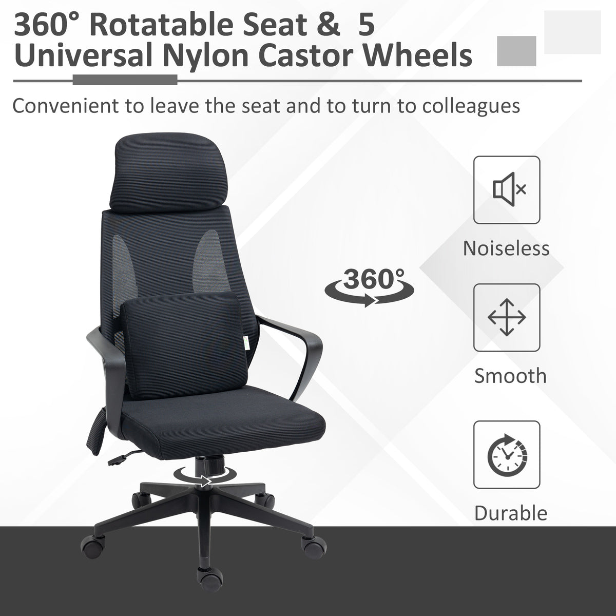 Ergonomic Office Chair with Massage Lumbar Support