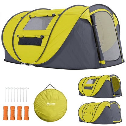 4-Person Instant Pop-Up Camping Tent with Carry Bag