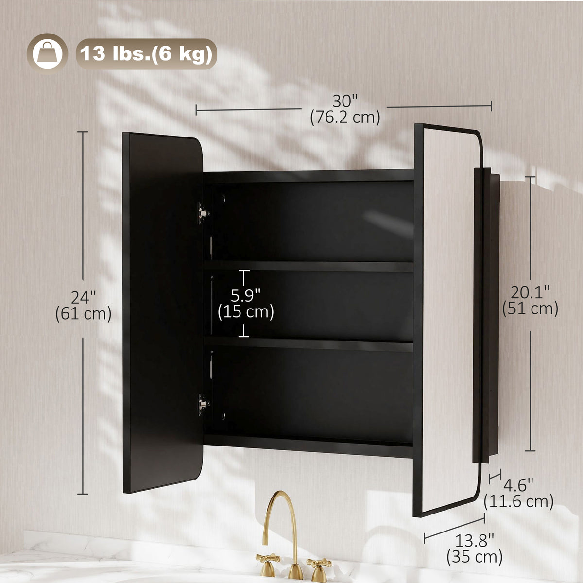 Bathroom Medicine Cabinet with Mirror