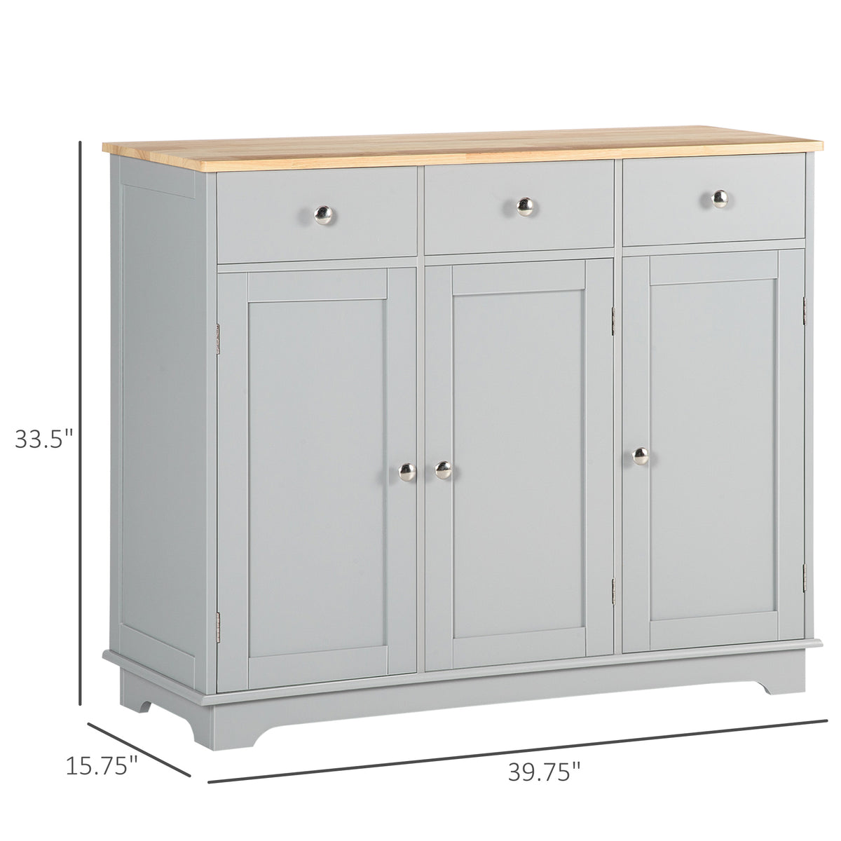 Modern Sideboard with Storage Drawers and Adjustable Shelves