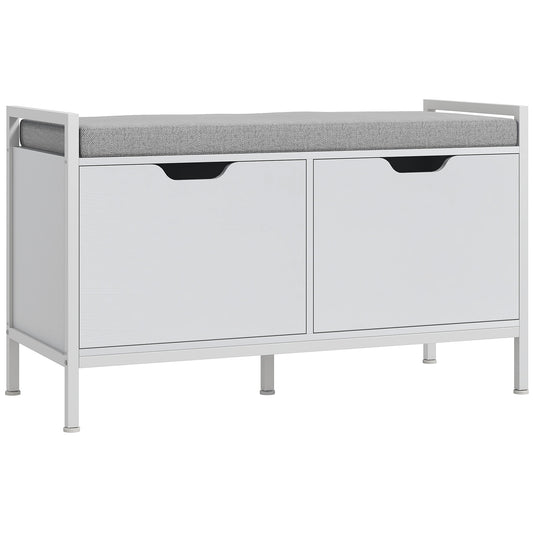Cushioned Shoe Storage Bench Entryway