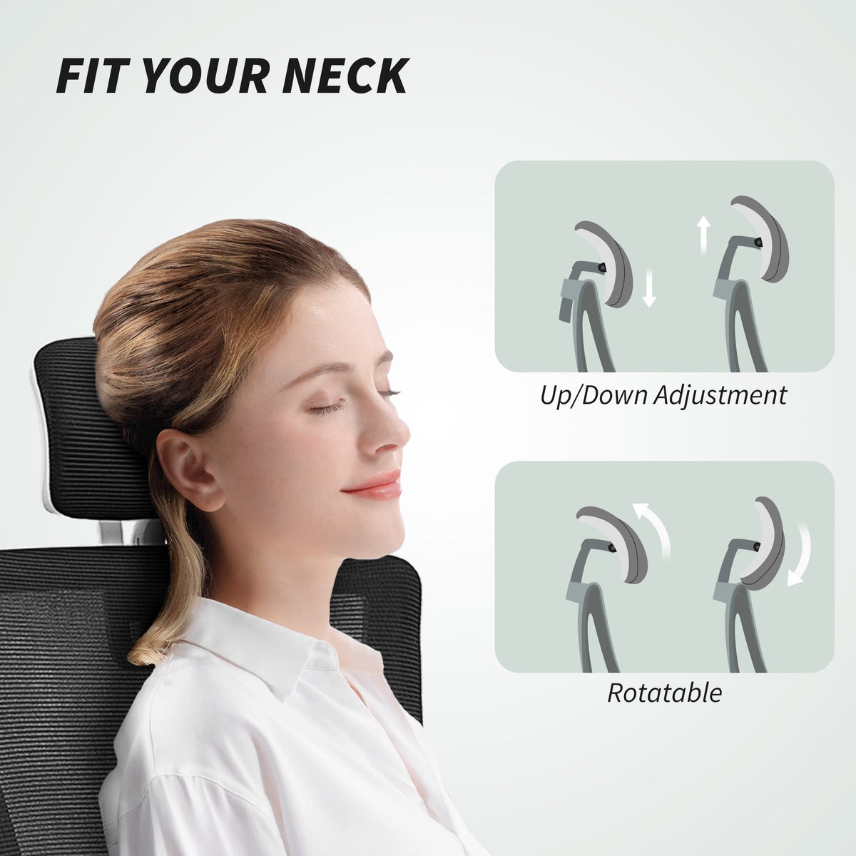 Ergonomic office chair with adjustable lumbar support
