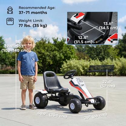 Kids pedal go kart racing style