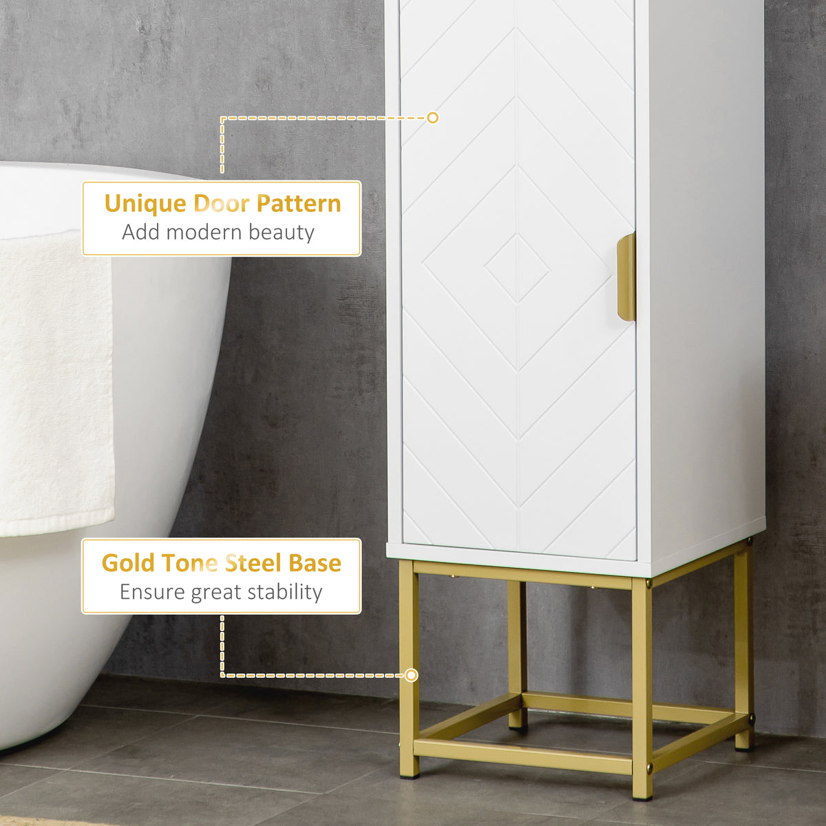 Armario de baño alto moderno estrecho