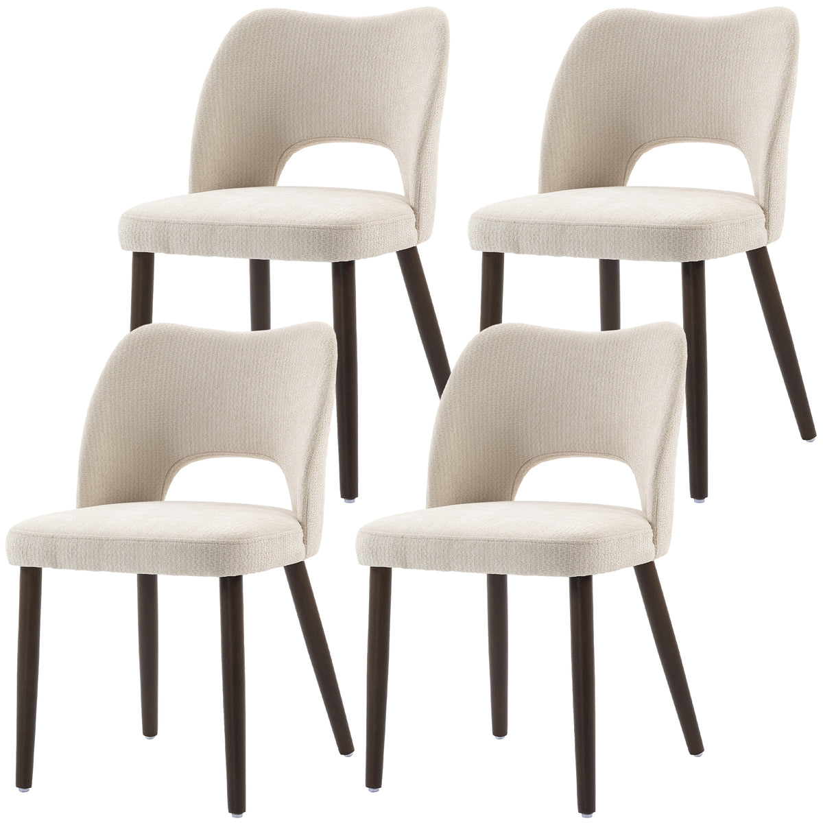 Juego de 4 sillas de comedor tapizadas