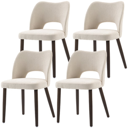 Juego de 4 sillas de comedor tapizadas