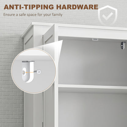 Freestanding bathroom cabinet with doors