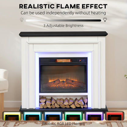 Chimenea eléctrica con repisa de 105 cm