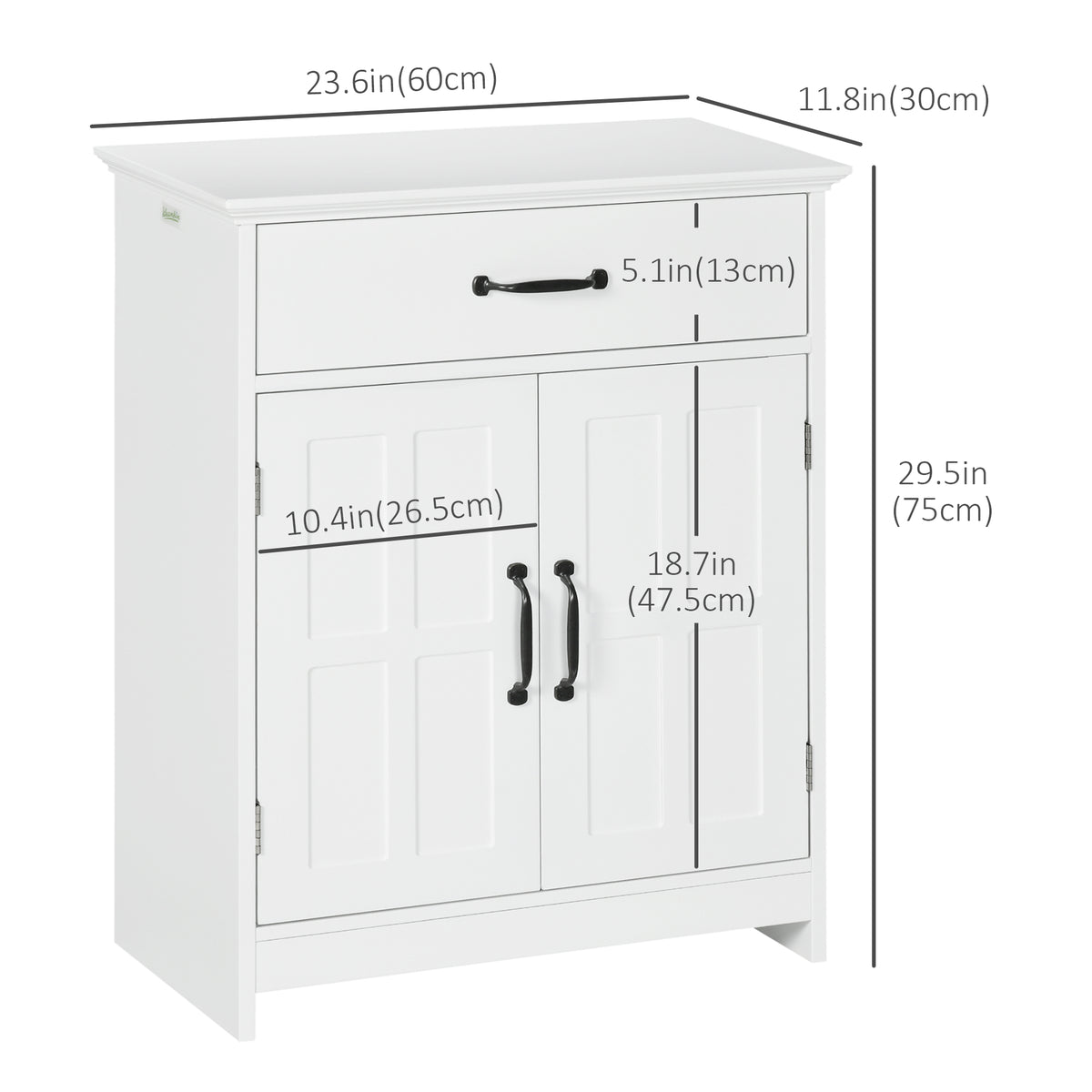 Bathroom floor cabinet with drawer