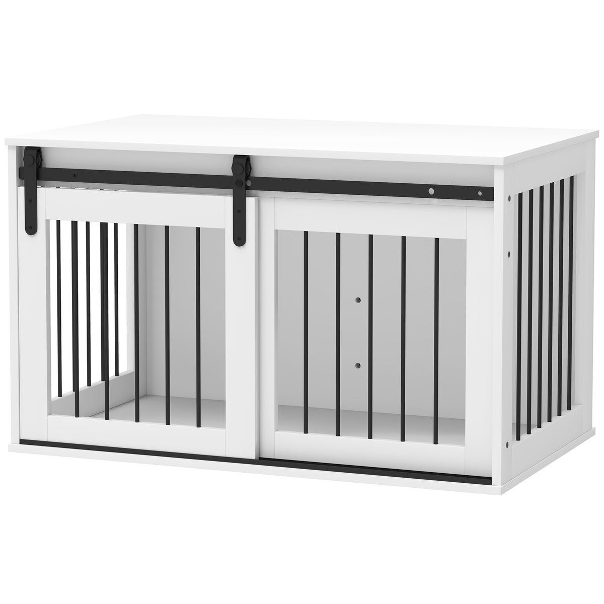 Dog crate furniture end table