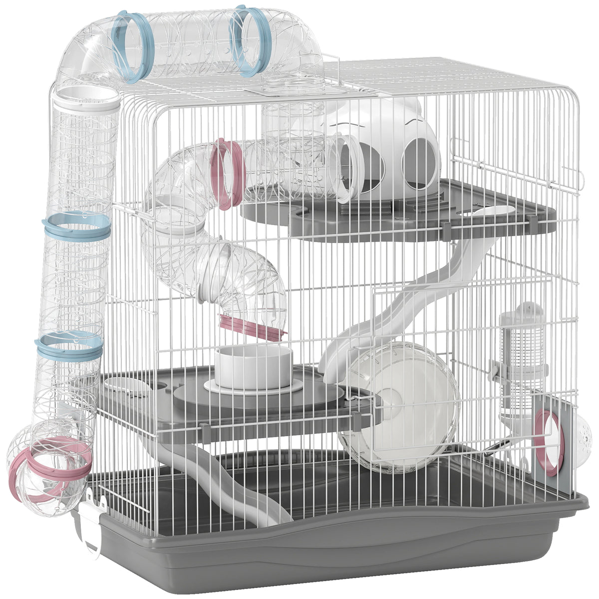 Multi-tier hamster cage