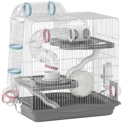 Multi-tier hamster cage