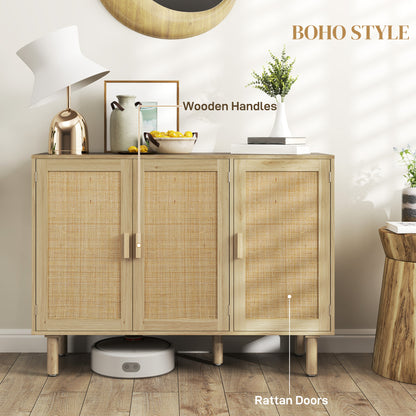 Bohemian rattan sideboard buffet