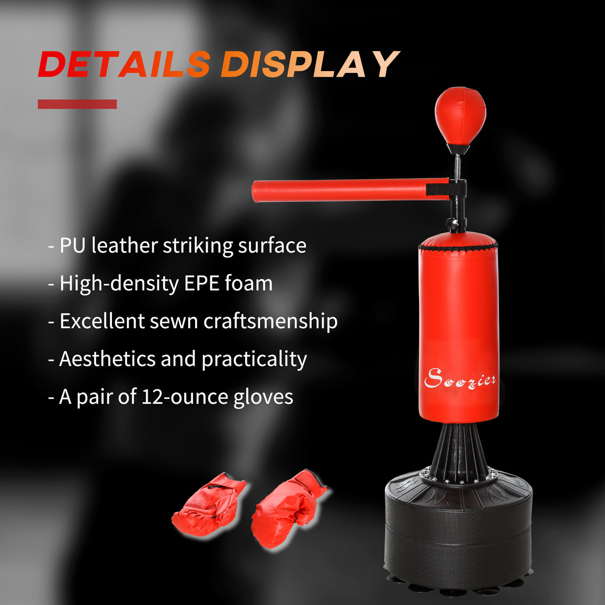 Freestanding Boxing Punch Bag Stand with Rotating Arm