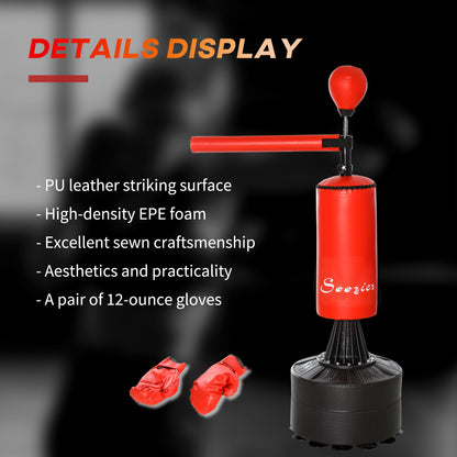 Freestanding Boxing Punch Bag Stand with Rotating Arm