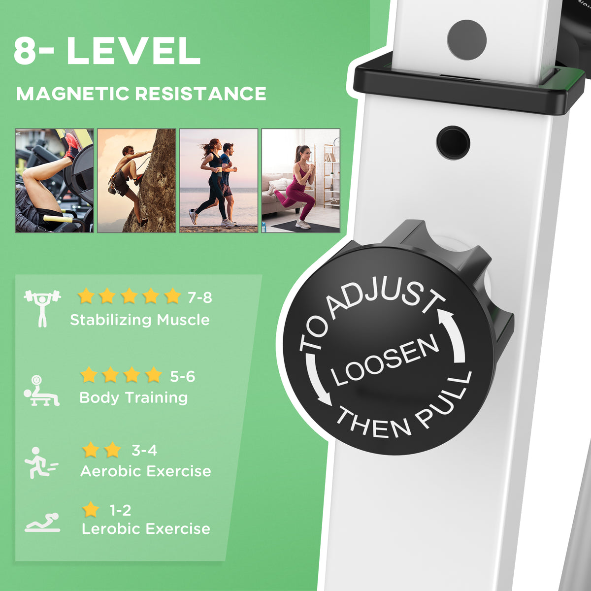 Foldable indoor stationary bike with magnetic resistance