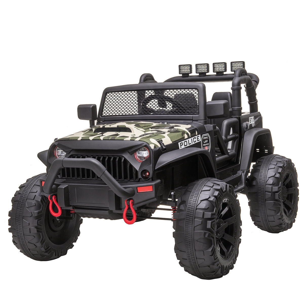 12V Electric Kids Police Off-Road Ride-On Car