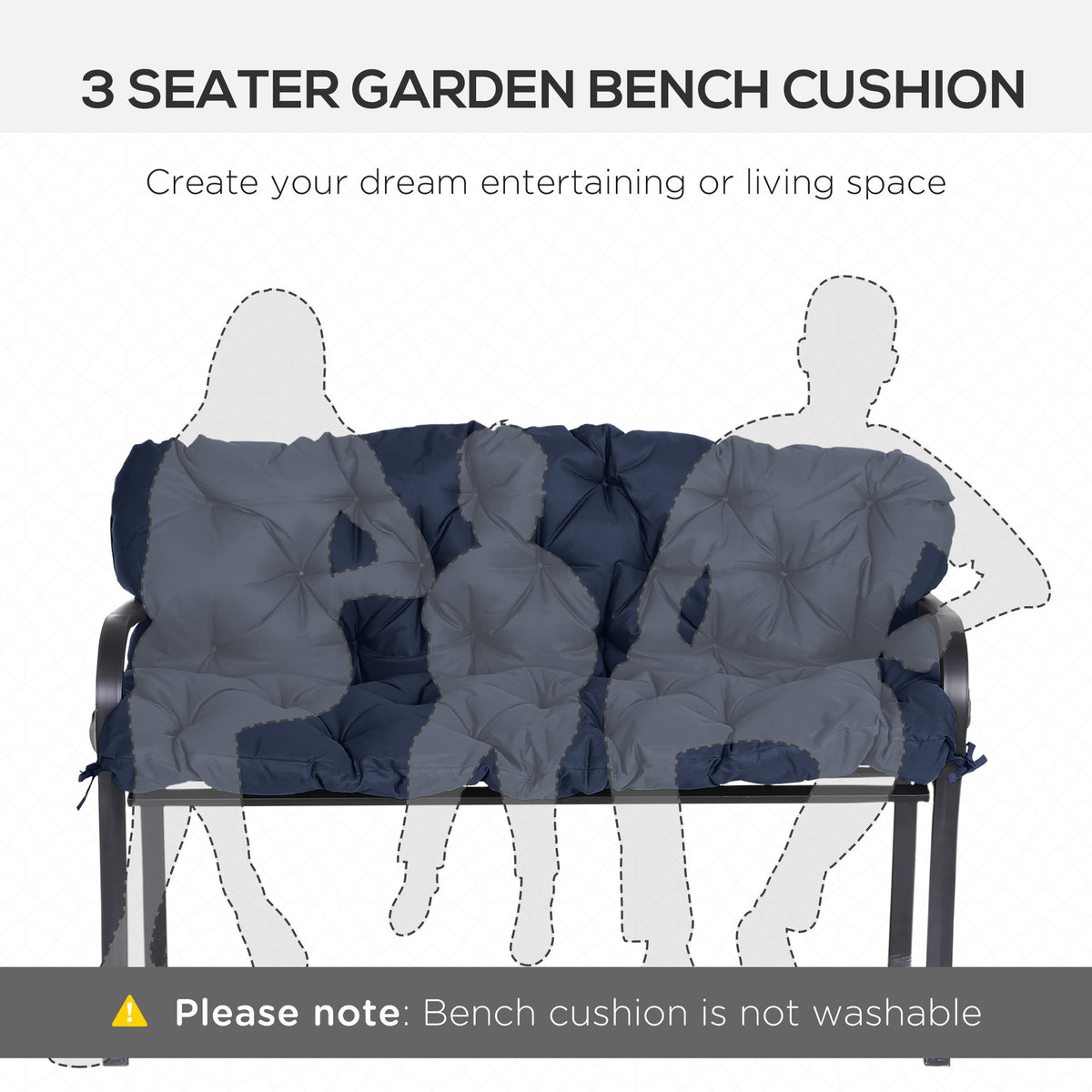 Replacement Cushions for 3 Seater Outdoor Bench