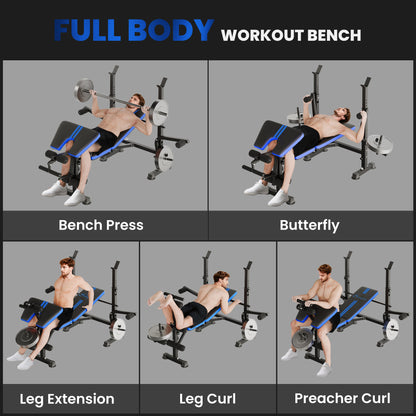 Adjustable multifunctional weight bench