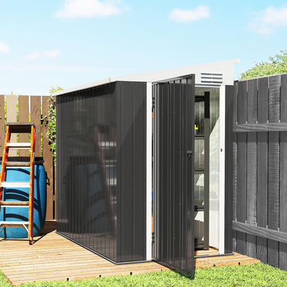 Vertical Outdoor Storage Shed with Double Door