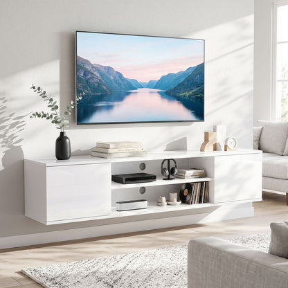 Mueble de TV flotante de pared para televisores de hasta 152 cm