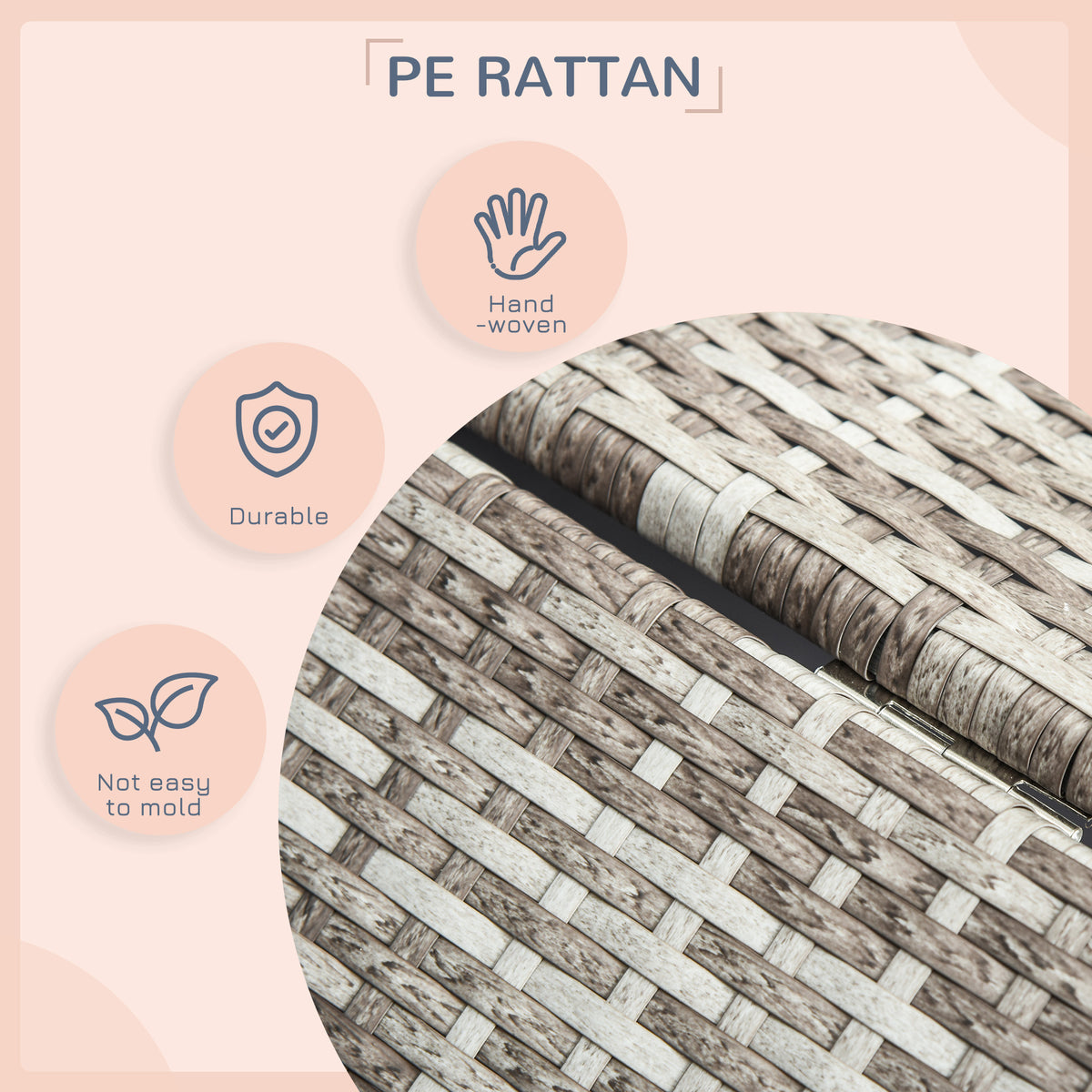 Elevated Rattan Dog House with Canopy Shelter