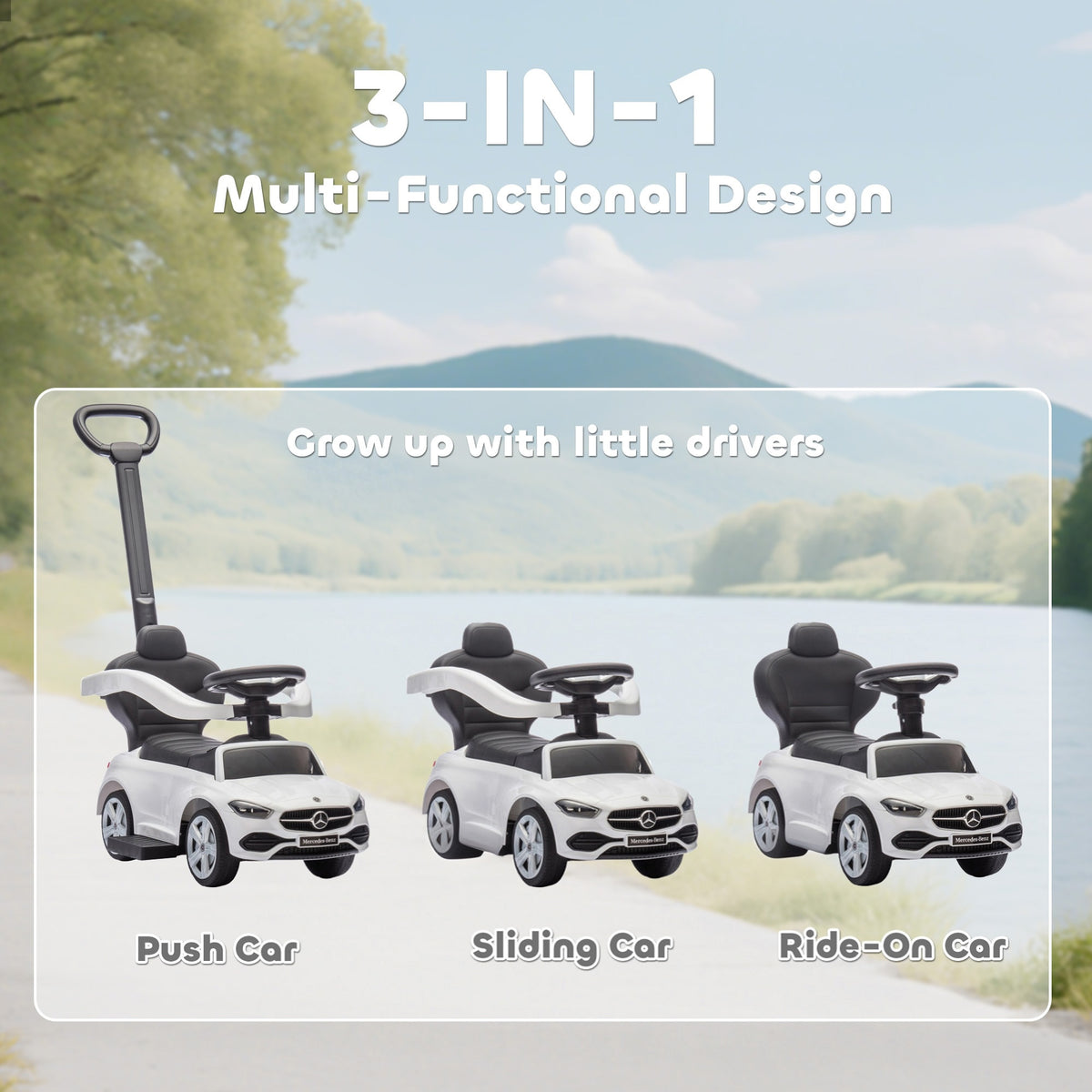 3-in-1 Toddler Push Car