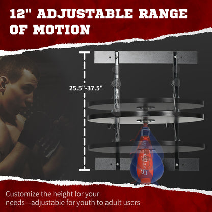 Saco de boxeo con soporte ajustable y guantes