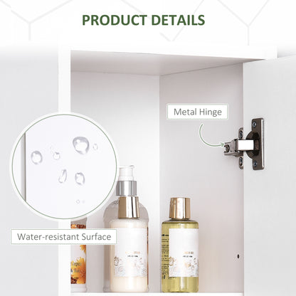 Mueble de baño alto y estrecho de madera