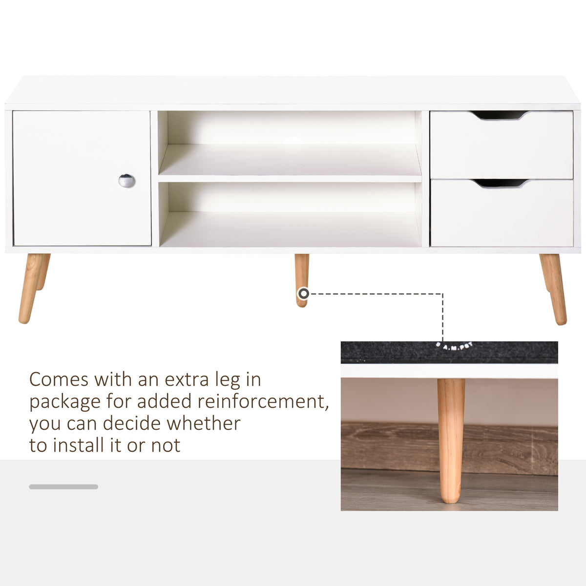 Mueble de TV estilo escandinavo para televisores de 127 cm máx.