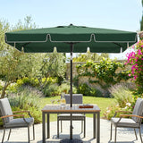 Rectangle Patio Umbrella 198 x 130 cm Tilting Aluminum