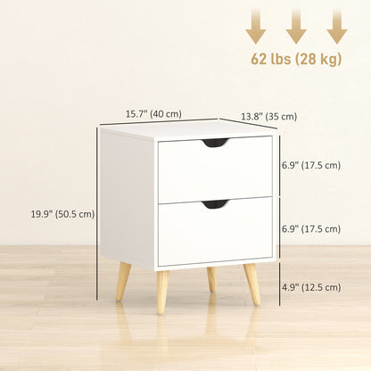 Modern bedside tables set of 2 drawers