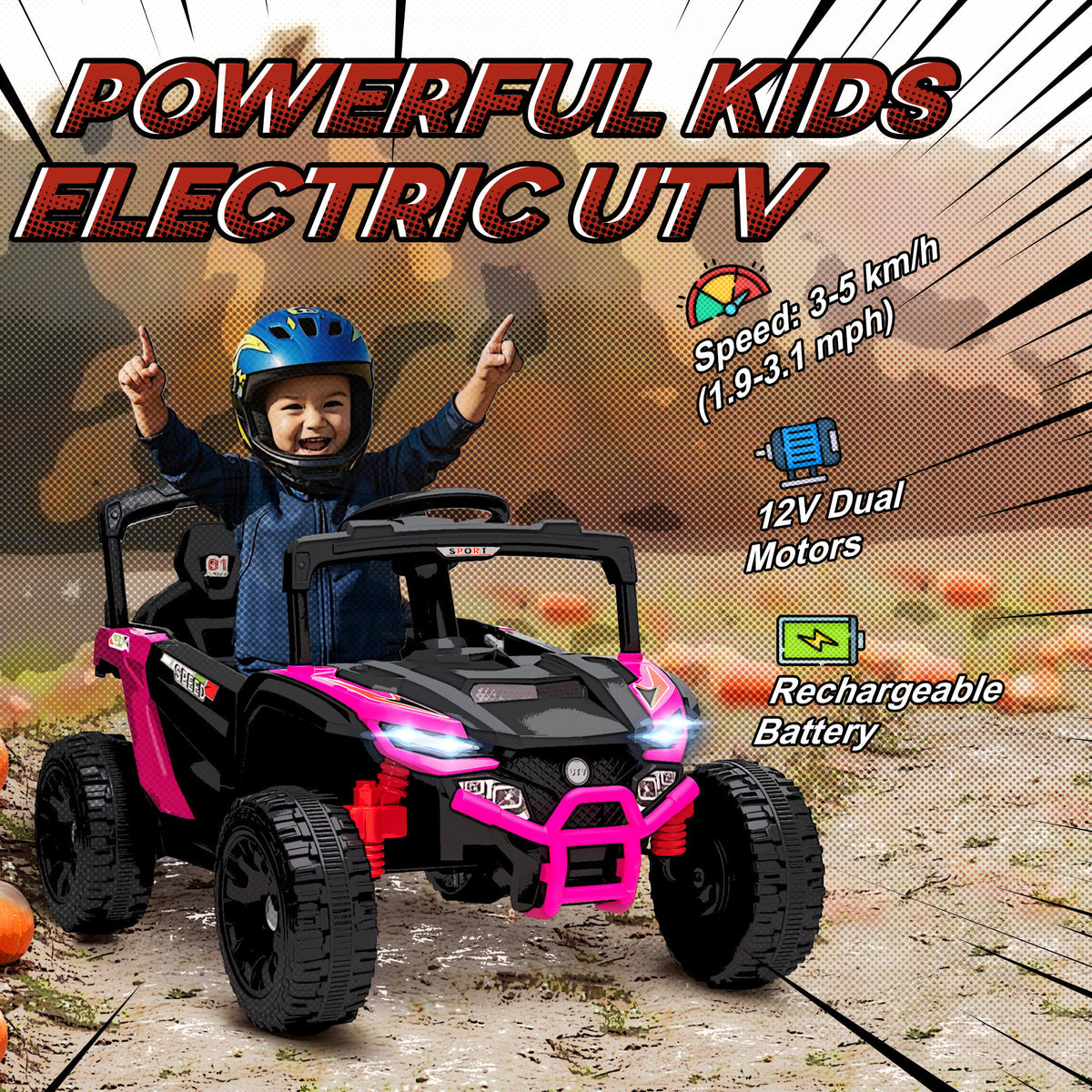 12V Kids Electric Ride On Car with Remote Control