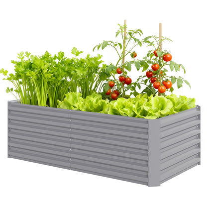 Raised Garden Bed Galvanized Metal 6' × 3'