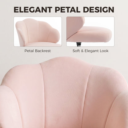 Silla de oficina giratoria de terciopelo pétalo