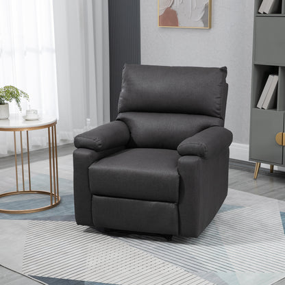 Manual Reclining Chair with Linen Footrest