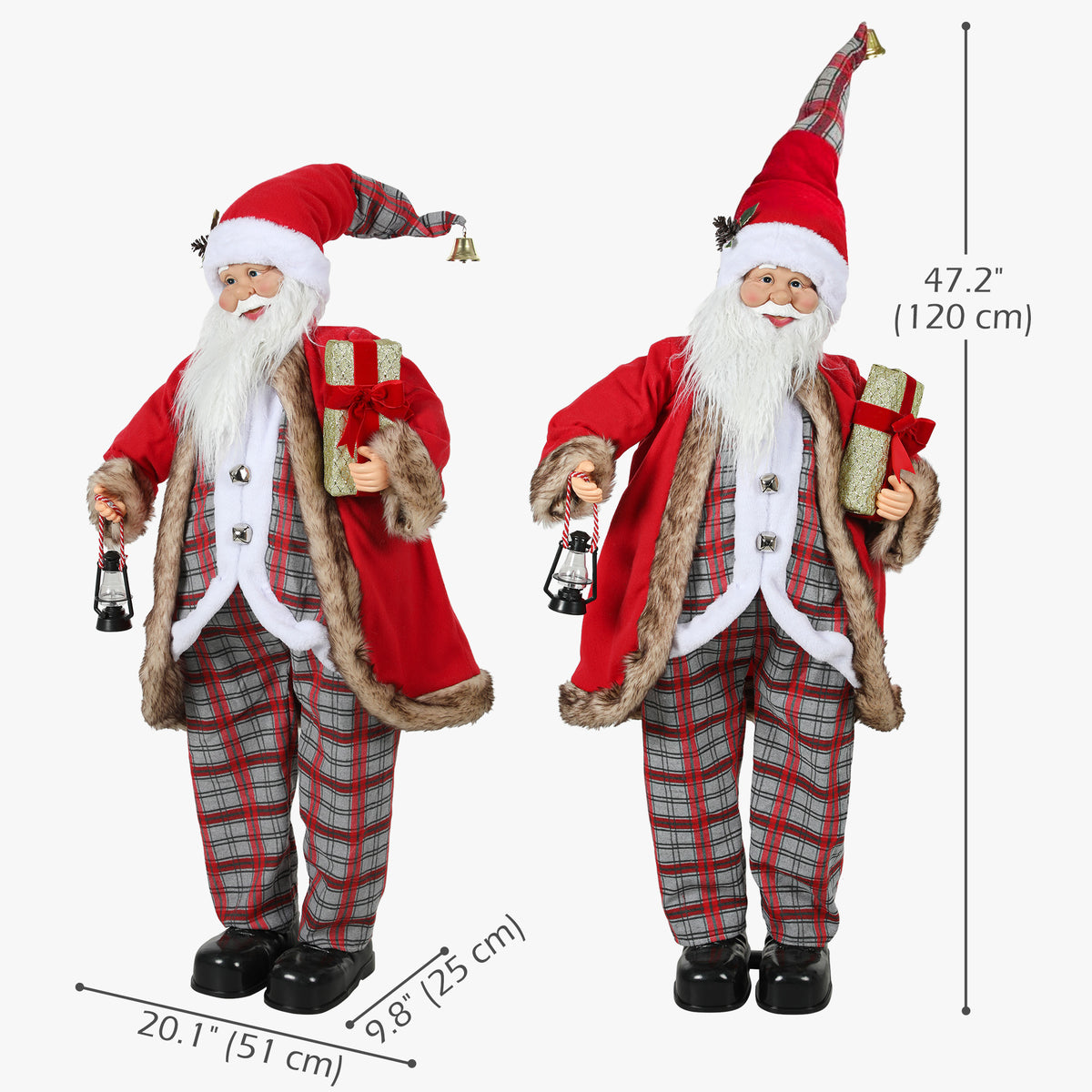 Papá Noel animado, cantante y bailarín, 120 cm