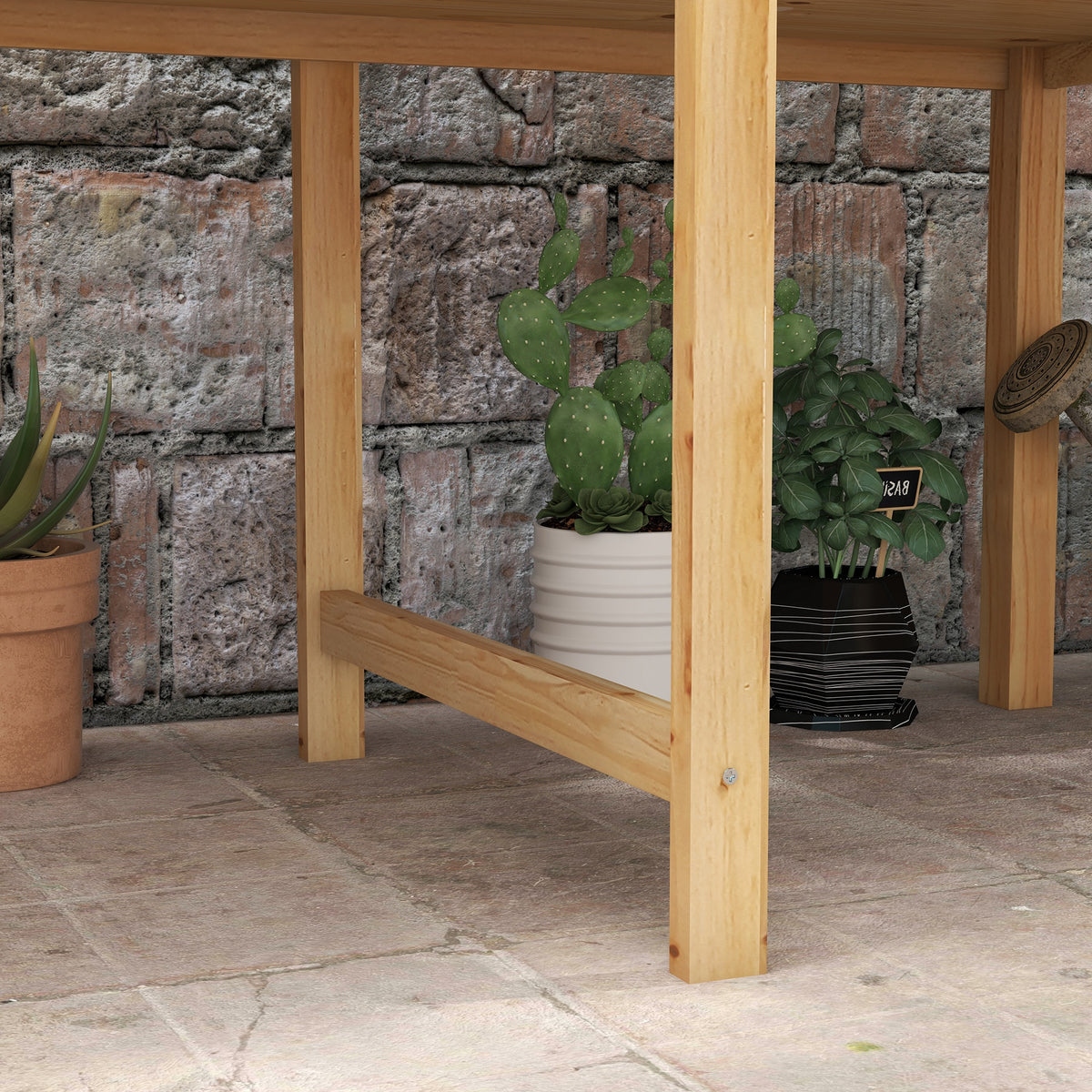 Wooden Raised Garden Planter Box with Drainage Holes
