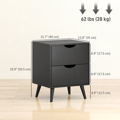 Modern bedside tables set of 2 drawers