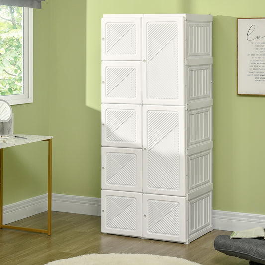 Perchero plegable modular con almacenaje de cubos y barras