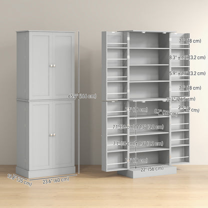 Armario de cocina 8 estantes 4 puertas