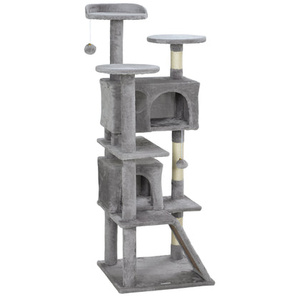 Multi-Level Cat Tree with Scratching Posts and Condo 138 cm