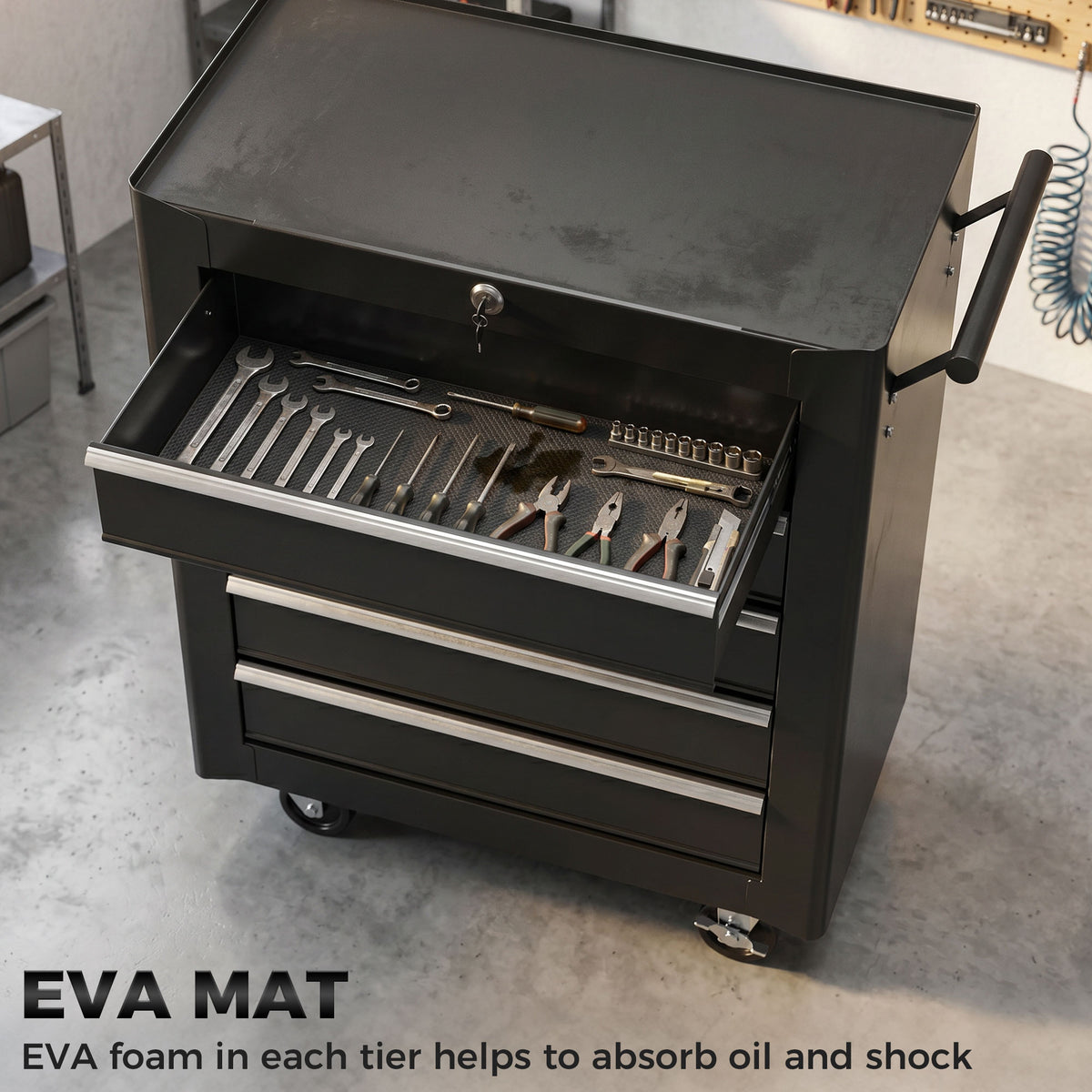 Rolling Tool Chest 5 Lockable Drawers