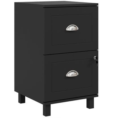 Lockable 2-Drawer Filing Cabinet with Adjustable Hanging Bars